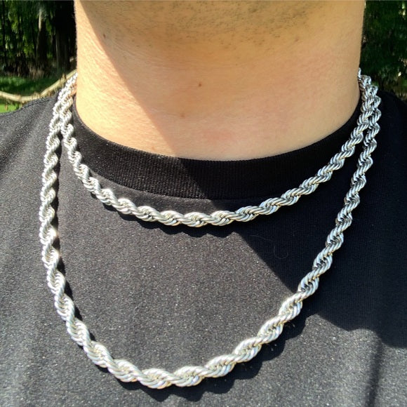 Sterling Silver 6mm Rope Chain