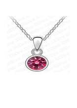 Charger l&#39;image dans la galerie, Stainless Steel Pendant Made with Crystal from SWAROVSKI®-Rose
