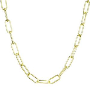 Sterling 925 Silver OVAL Link Necklace 5mm