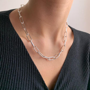 Sterling 925 Silver OVAL Link Necklace 5mm