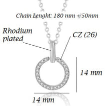 Charger l&#39;image dans la galerie, 925 Sterling Silver Circle of Life Necklace Cubic Zirconium
