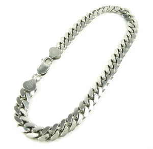 Sterling Silver 7.0 mm Miami Cuban Bracelet