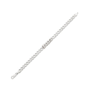 Sterling Silver 3.0 mm Flat Curb Bracelet