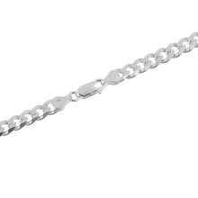 Charger l&#39;image dans la galerie, Sterling Silver 6.5 mm Flat Curb Bracelet
