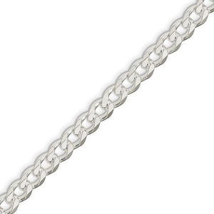 Sterling Silver 8.5 mm Flat Curb Bracelet