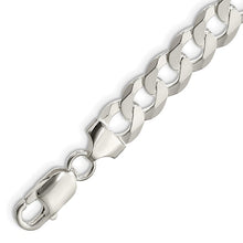 Charger l&#39;image dans la galerie, Sterling Silver 8.5 mm Flat Curb Bracelet
