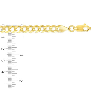 10k Gold 6mm Flat Curb Chain