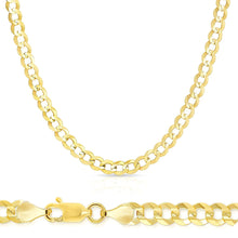 Charger l&#39;image dans la galerie, 10k Gold 6mm Flat Curb Chain
