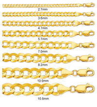 Charger l&#39;image dans la galerie, 10k Gold 4mm Flat Curb Chain
