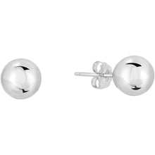 Charger l&#39;image dans la galerie, 14K WHITE GOLD CLASSIC BALL STUD EARRINGS, ALL SIZES-3mm
