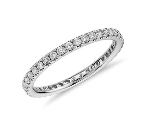 Micropavé Diamond Eternity Ring in 14k White Gold (1/4 ctw.)