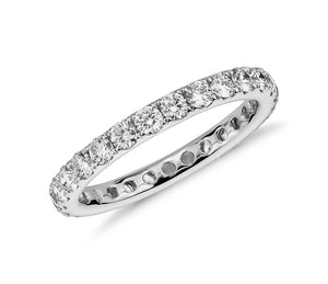 Micropavé Diamond Eternity Ring in 14k White Gold (1/4 ctw.)