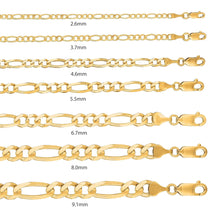 Load image into Gallery viewer, 10K Yellow Gold Figaro Bracelet 5.5 mm
