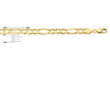 Load image into Gallery viewer, 10K Yellow Gold Figaro Bracelet 5.5 mm
