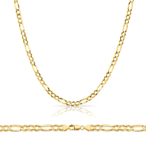 10k Gold 3.7mm Figaro Chain