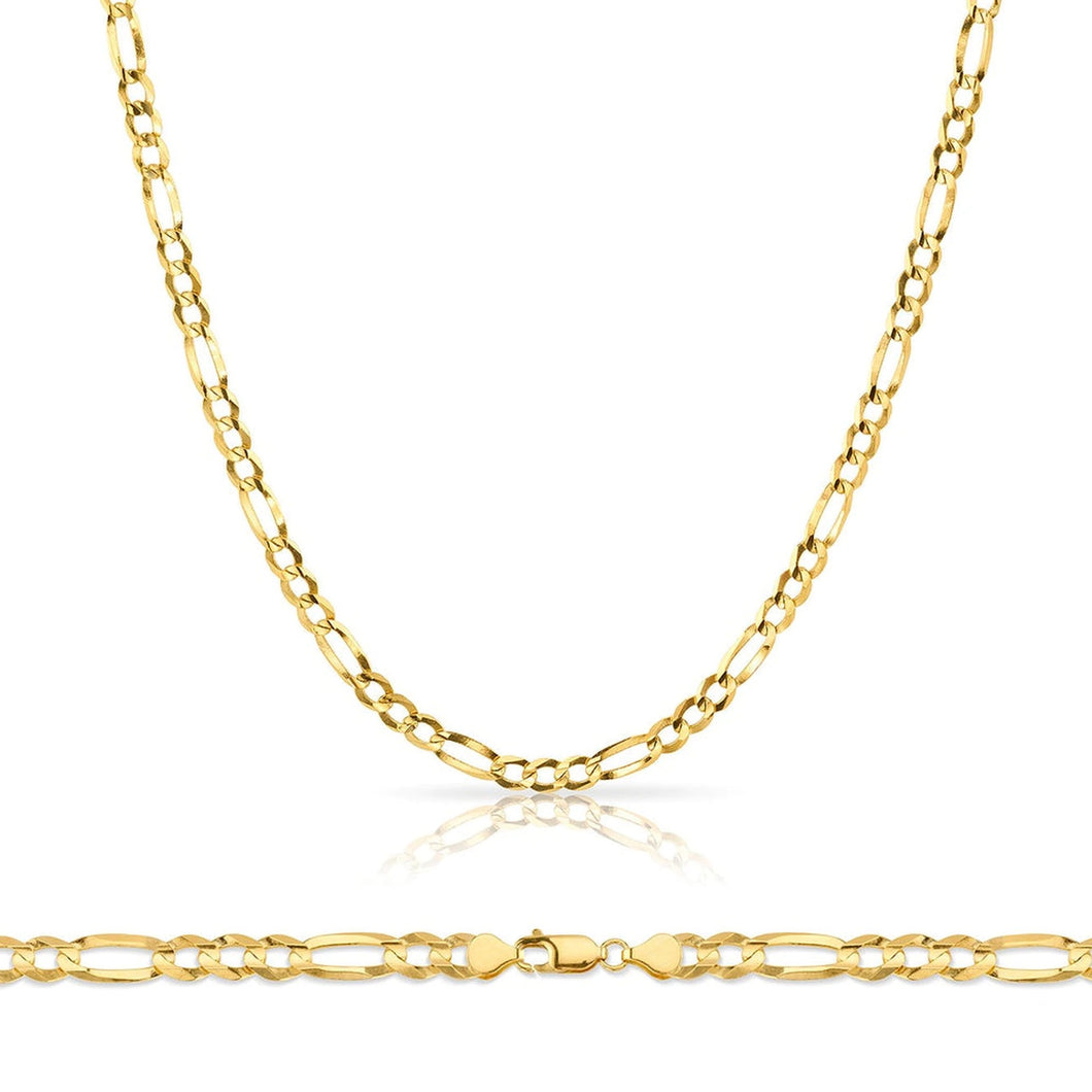 10k Gold 3.7mm Figaro Chain