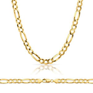 10k Gold 6.5mm Figaro Chain