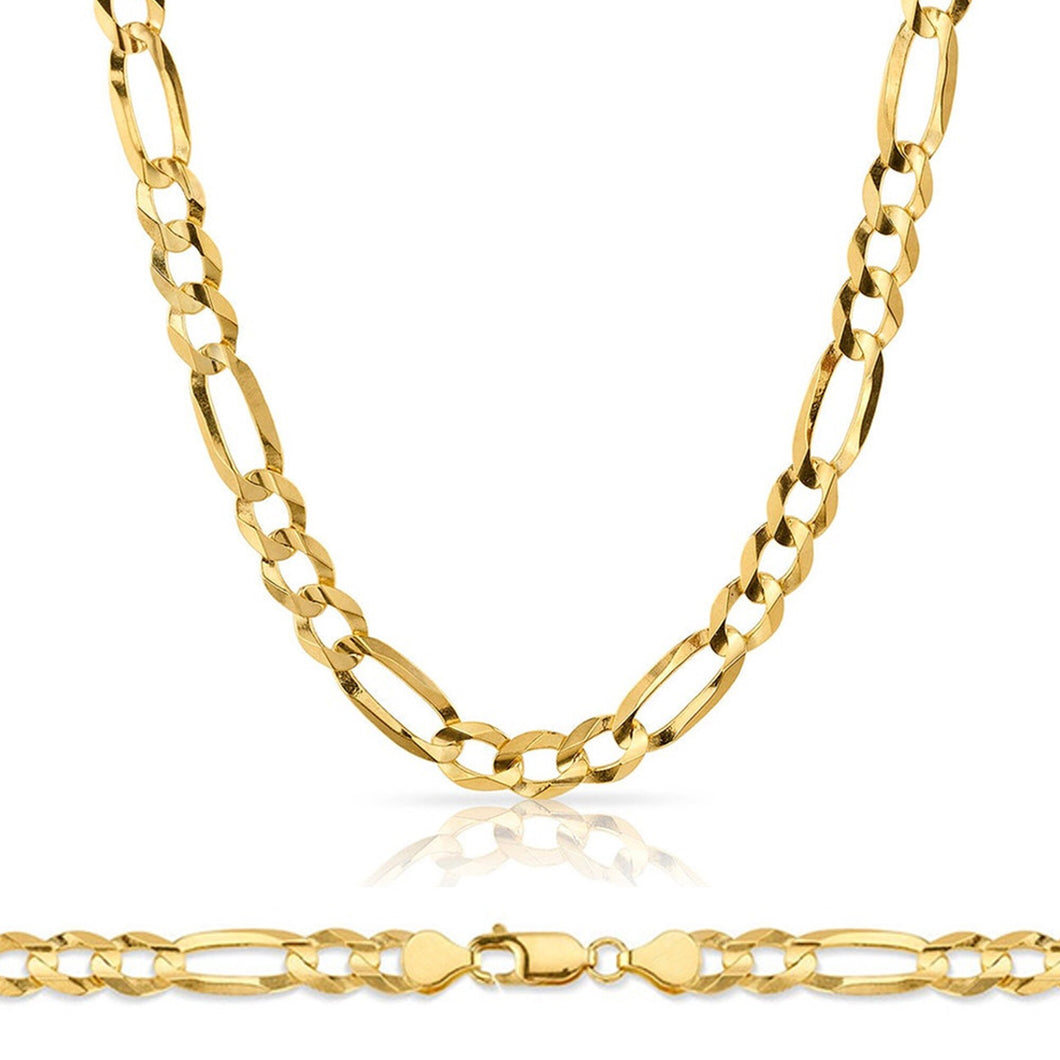 10k Gold 9.1mm Figaro Chain