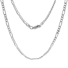 Charger l&#39;image dans la galerie, Sterling Silver 3 mm Figaro Chain
