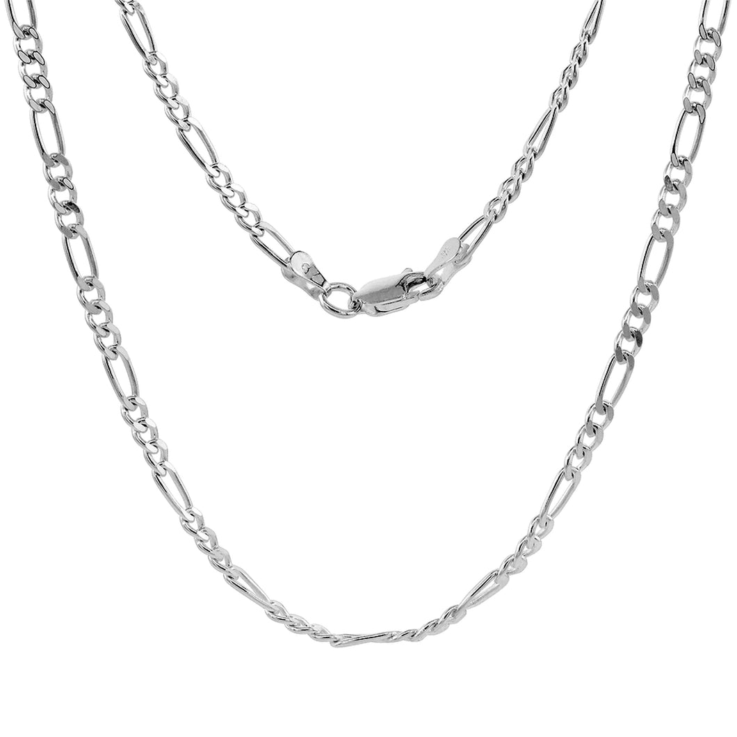 Sterling Silver 3 mm Figaro Chain