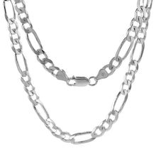 Charger l&#39;image dans la galerie, Sterling Silver 7 mm Figaro Chain
