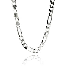 Charger l&#39;image dans la galerie, Sterling Silver 8 mm Figaro Chain
