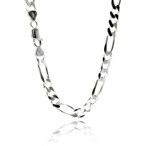 Sterling Silver 8 mm Figaro Chain