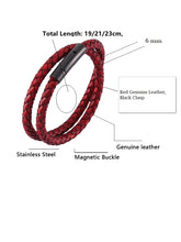 Charger l&#39;image dans la galerie, Fancy Stainless steel &amp; Genuine Leather Bracelet
