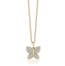 Load image into Gallery viewer, BUTTERFLY DIAMOND NECKLACE 14K Gold 0.18 ctw.
