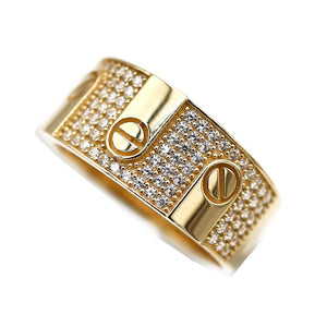 Men's Rings in Yellow 10K Gold (micro pavé)