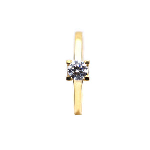 Women's Rings in Yellow 10K Gold Solitaire