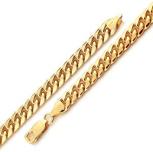 10K Yellow Gold Solid Miami Cuban Bracelet 5.0mm