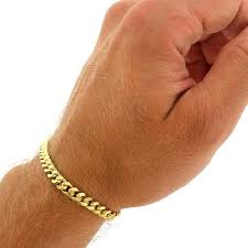 10K Yellow Gold Solid Miami Cuban Bracelet 5.0mm