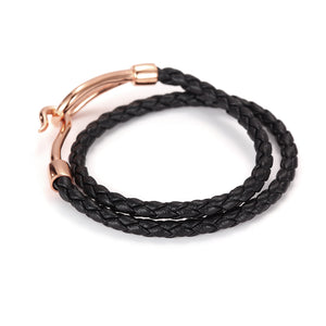 Fancy Stainless steel & Leather Bracelet