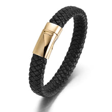 Charger l&#39;image dans la galerie, Fancy Stainless steel &amp; Genuine Leather Bracelet
