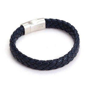 Fancy Stainless steel & Genuine Leather Bracelet