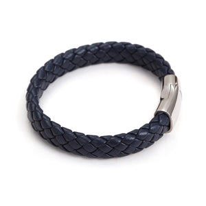 Fancy Stainless steel & Genuine Leather Bracelet