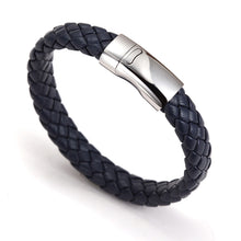 Charger l&#39;image dans la galerie, Fancy Stainless steel &amp; Genuine Leather Bracelet
