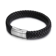 Charger l&#39;image dans la galerie, Fancy Stainless steel &amp; Genuine Leather Bracelet
