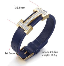 Load image into Gallery viewer, Fancy Stainless steel &amp; Leather Bracelet
