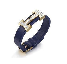 Load image into Gallery viewer, Fancy Stainless steel &amp; Leather Bracelet
