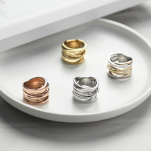 Charger l&#39;image dans la galerie, RING GOLD INTERTWINED STATEMENT
