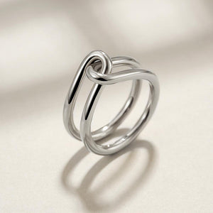 SILVER LOVE KNOT RING