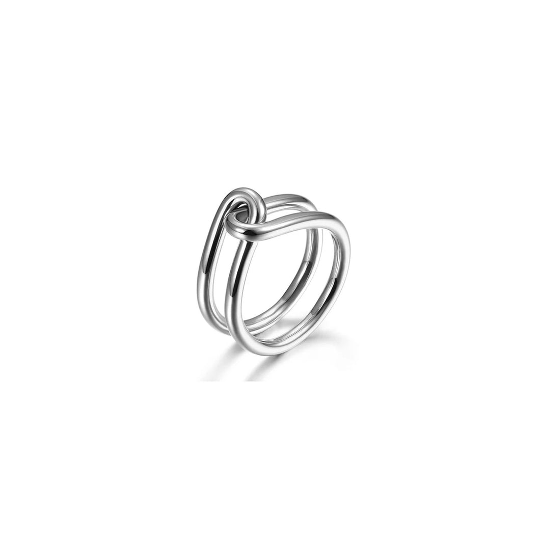 SILVER LOVE KNOT RING