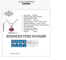 Charger l&#39;image dans la galerie, Stainless Steel Pendant Made with Crystal from SWAROVSKI®-Rose
