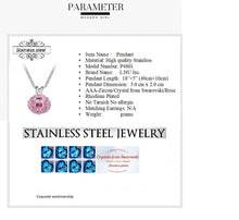 Charger l&#39;image dans la galerie, Stainless Steel Pendant Made with Crystal from SWAROVSKI®-Rose
