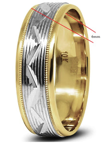 Gold wedding Bands Comfort-Fit