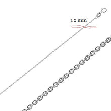 Charger l&#39;image dans la galerie, 10K White Gold 1.2mm Rolo Chain
