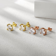 Charger l&#39;image dans la galerie, BASKET-SET ROUND CZ STUD EARRINGS
