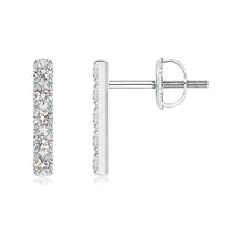 Load image into Gallery viewer, Diamonds Bar Stud Earrings 0.10 ctw.
